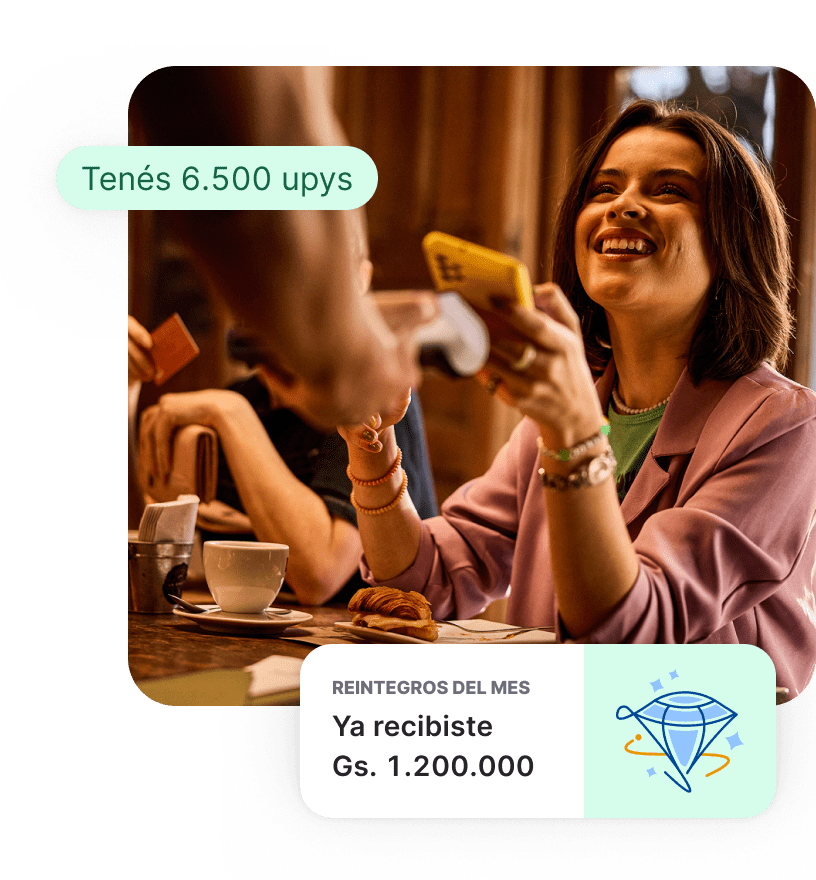 Mujer comprando con reintegro