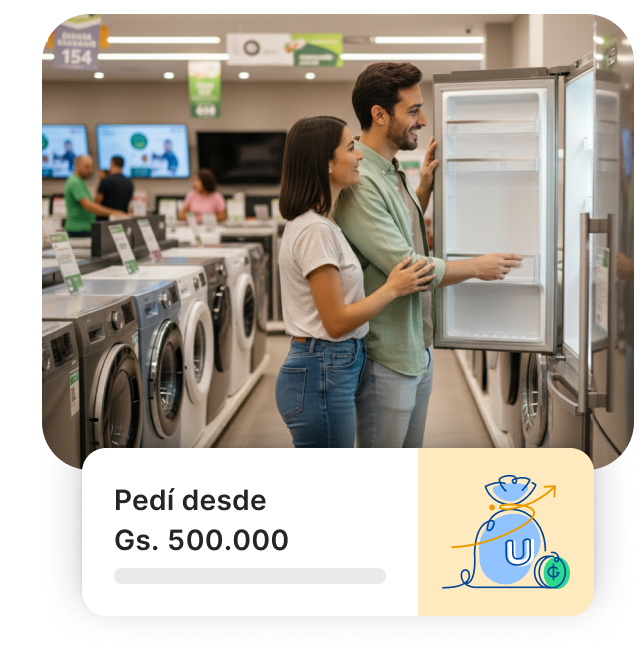 Personas utilizando un préstamo de ueno bank con acreditación inmediata