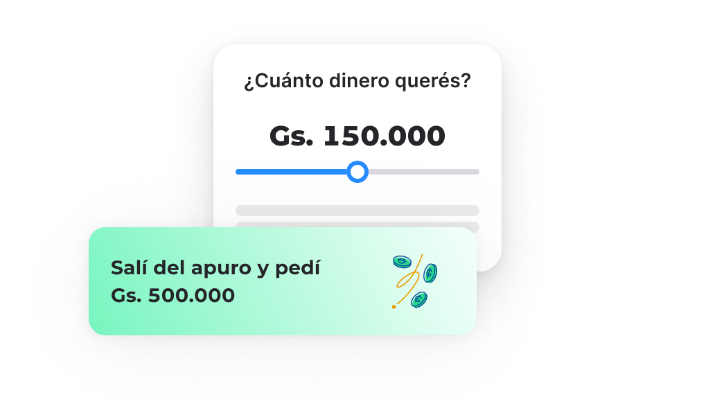Selector para elegir el monto de un préstamo online en ueno bank